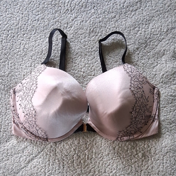 Victoria's Secret Pink and Black Lace Bra - Picture 1 of 3